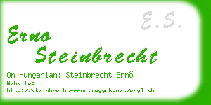 erno steinbrecht business card