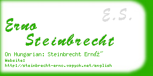 erno steinbrecht business card